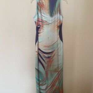 Elegant Multicolor Sleeveless Dress